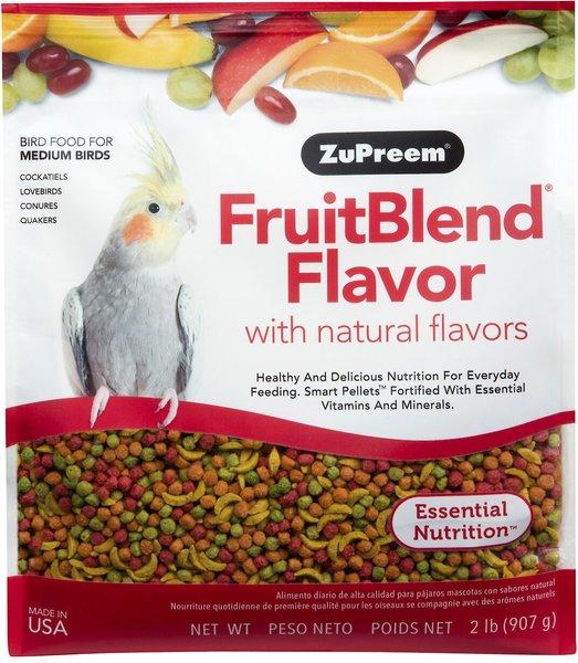 ZuPreem FruitBlend Flavor Bird Food for Medium Birds