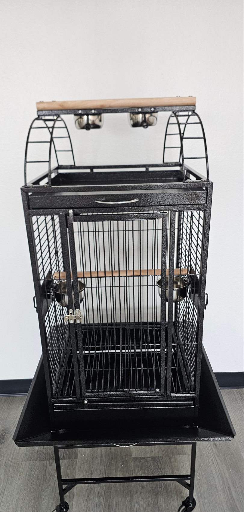 Cage with play top