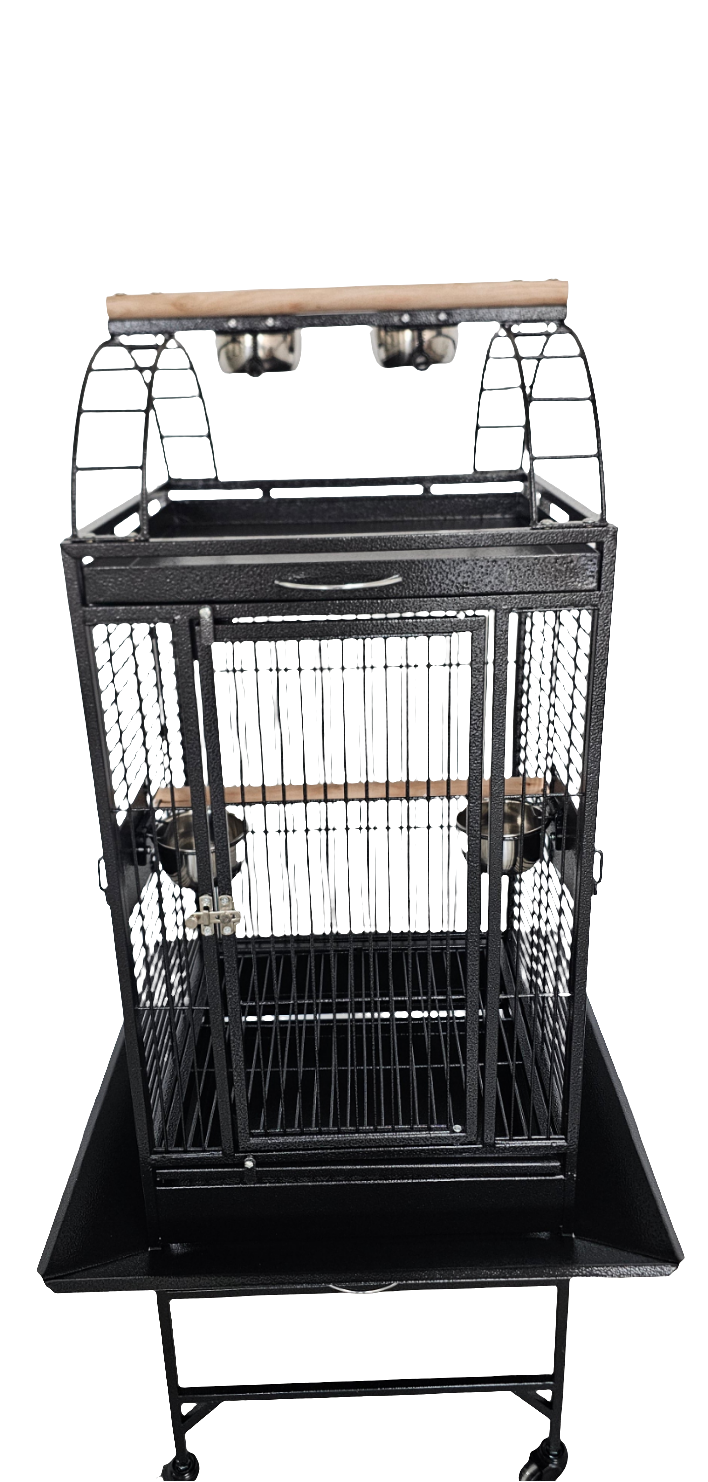 Cage with play top