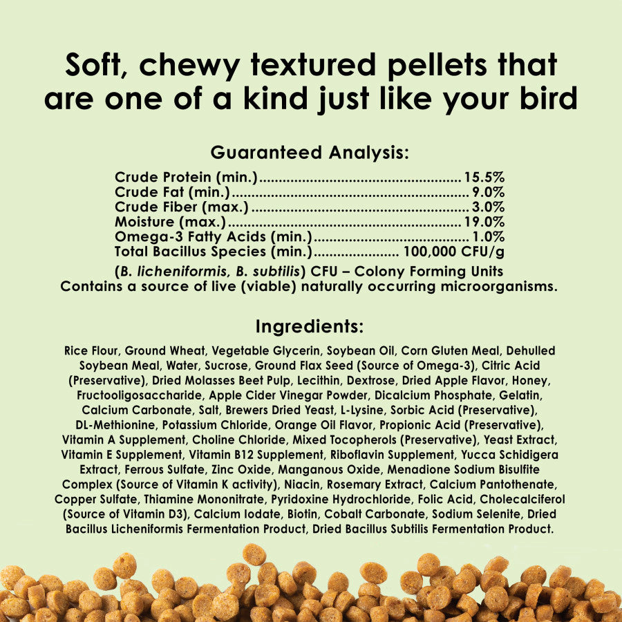 Kaytee Nutrisoft Conure and Parrot Bird Food- 3lb