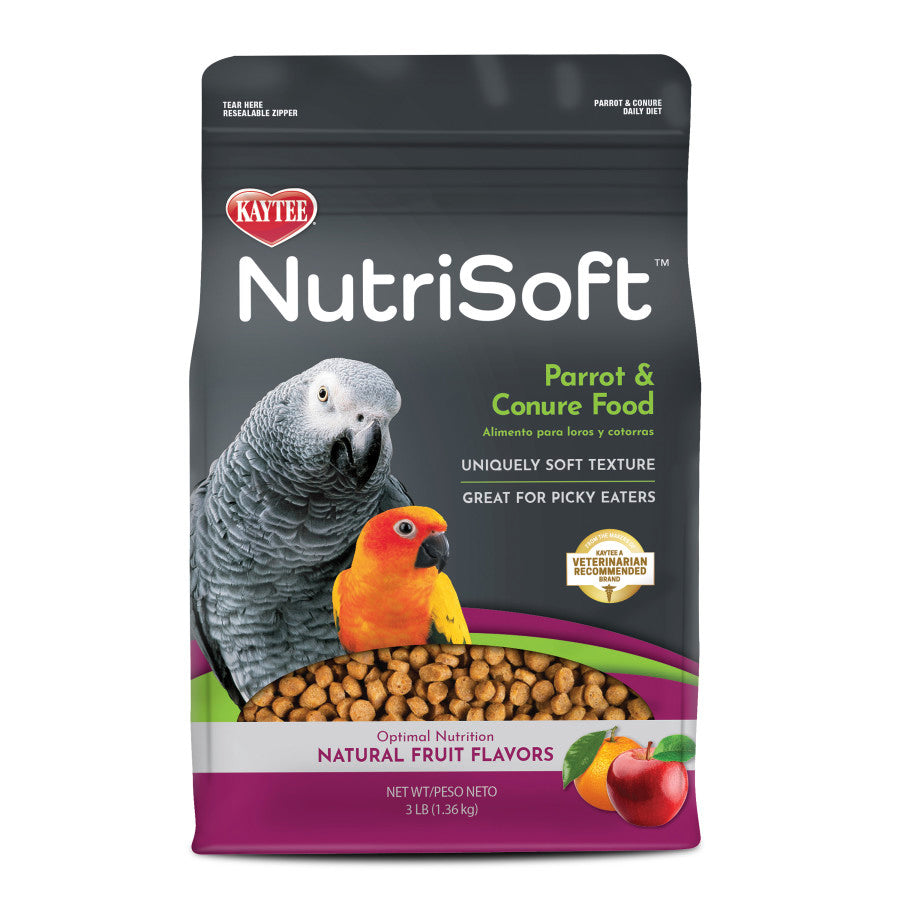 Kaytee Nutrisoft Conure and Parrot Bird Food- 3lb