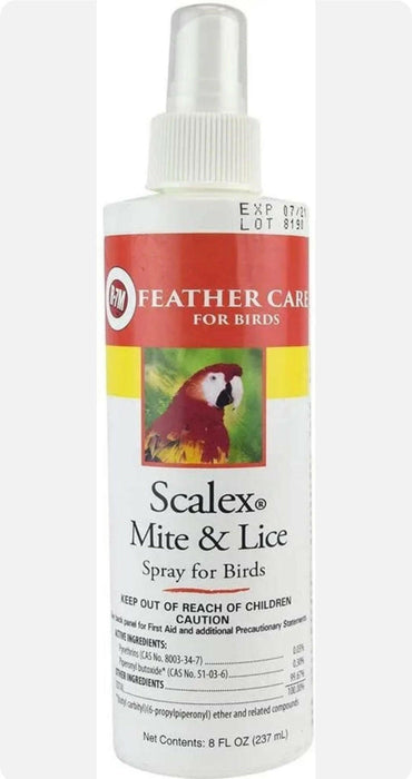 Scalex Mite & Lice Spray for Birds 8 oz. - All Things Birds